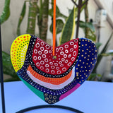 Hand Painted  Heart Shaped Ornament