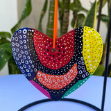 Hand Painted  Heart Shaped Ornament