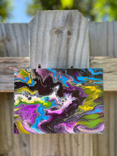 Load image into Gallery viewer, Acrylic Pour Painting  on Wood 5” x 7” x 1.5”