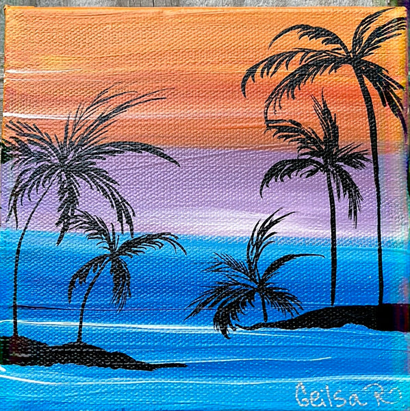 Original Canvas Painting  6” x  6” x 1.5”