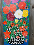 “Tropical Blossom”  Acrylic Painting 16” x 40”