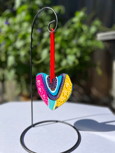 Hand painted Heart Shaped Ornament