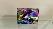 Load image into Gallery viewer, Acrylic Pour Painting  on Wood 5” x 7” x 1.5”