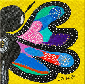 Half Butterfly Original Art 6” x 6”