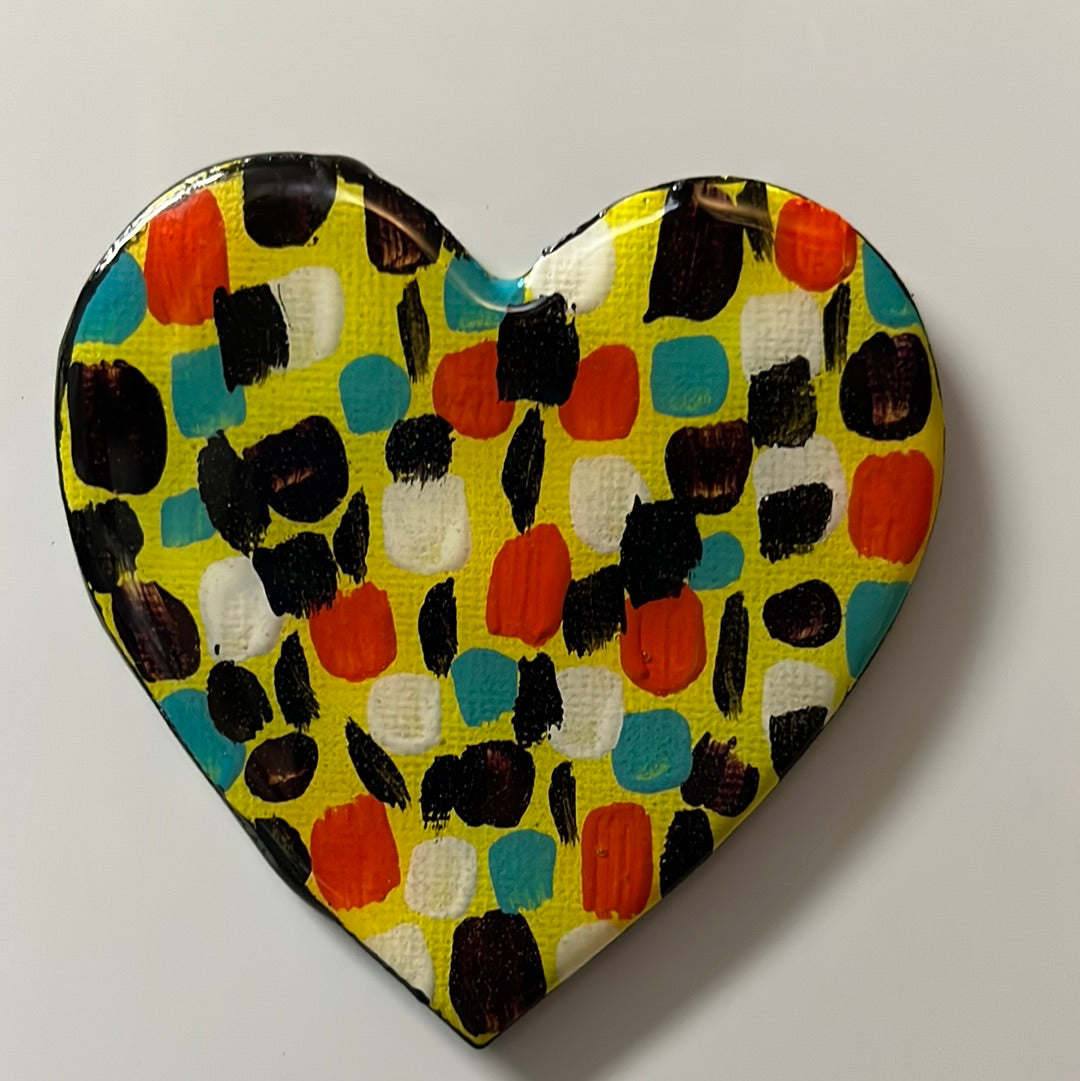 Resin Heart Magnet Original Art