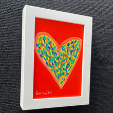 Load image into Gallery viewer, Happy Heart Framed Original Art  5 x 7