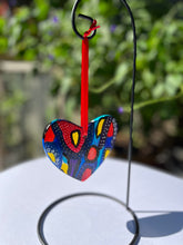 Load image into Gallery viewer, Hand painted Heart Shaped Ornament