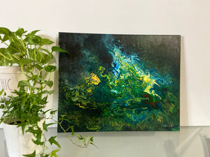 Abstract Painting 16” x 20” Acrylic Pour