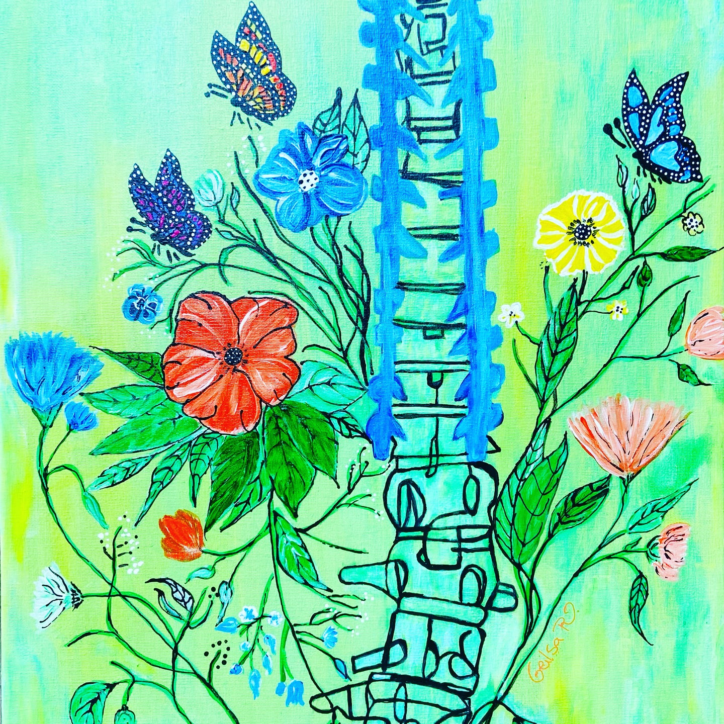 Acrylic on canvas Fusion Spine SOLD OUT ‼️