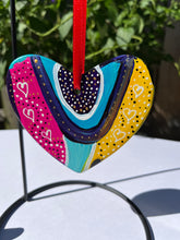 Load image into Gallery viewer, Hand painted Heart Shaped Ornament