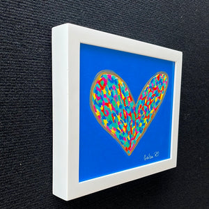 Happy Heart Framed Original Art 8” x 10”