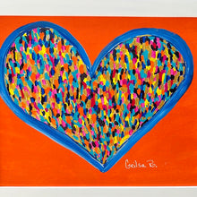 Load image into Gallery viewer, Happy Heart Framed Original Art 8” x 10”