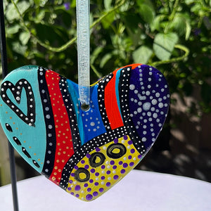 Hand Painted Heart Shaped Ornament