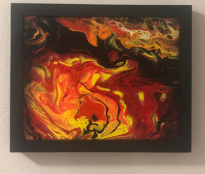 SOLD OUT ❗️Acrylic Pour Painting  8x10 framed