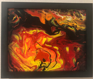 Abstract Acrylic Pour Painting  8x10 Acrylic Pour