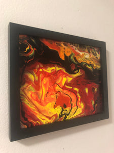 SOLD OUT ❗️Acrylic Pour Painting  8x10 framed